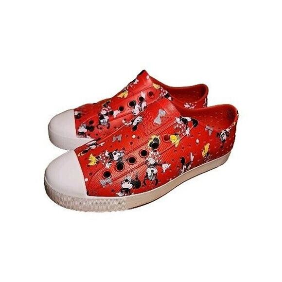 DISNEY Minnie Mouse Red NATIVE Slip On Shoes Women's Size 7, Mens Size 5 - Picture 2 of 7